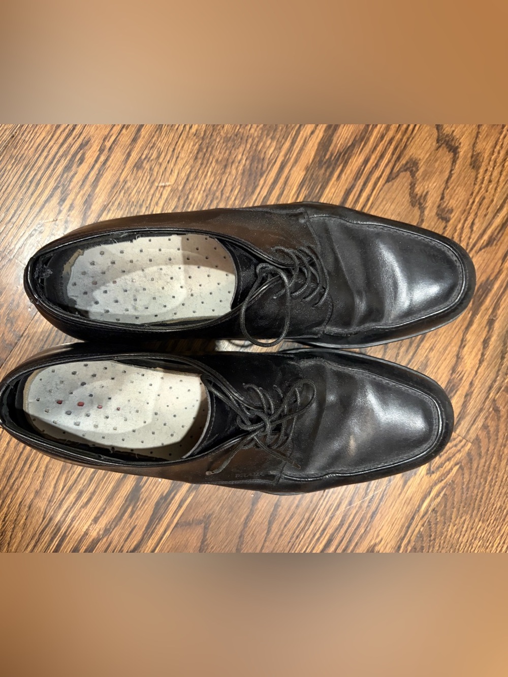 Prada Black Leather Lace-Up Derby Shoes